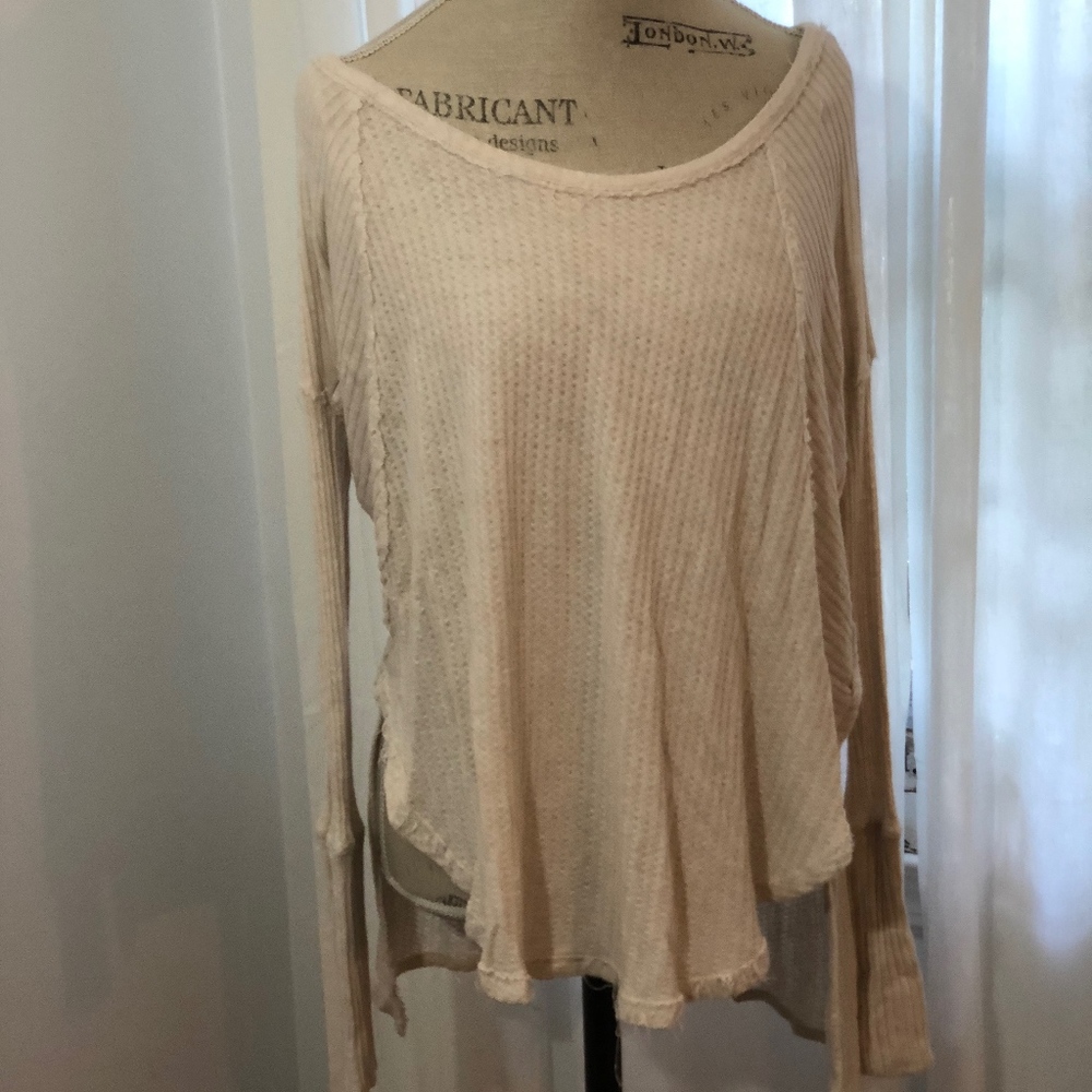 Free People Light Pink Long Sleeve